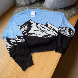 Very Cool Cropped Mountain Sweater